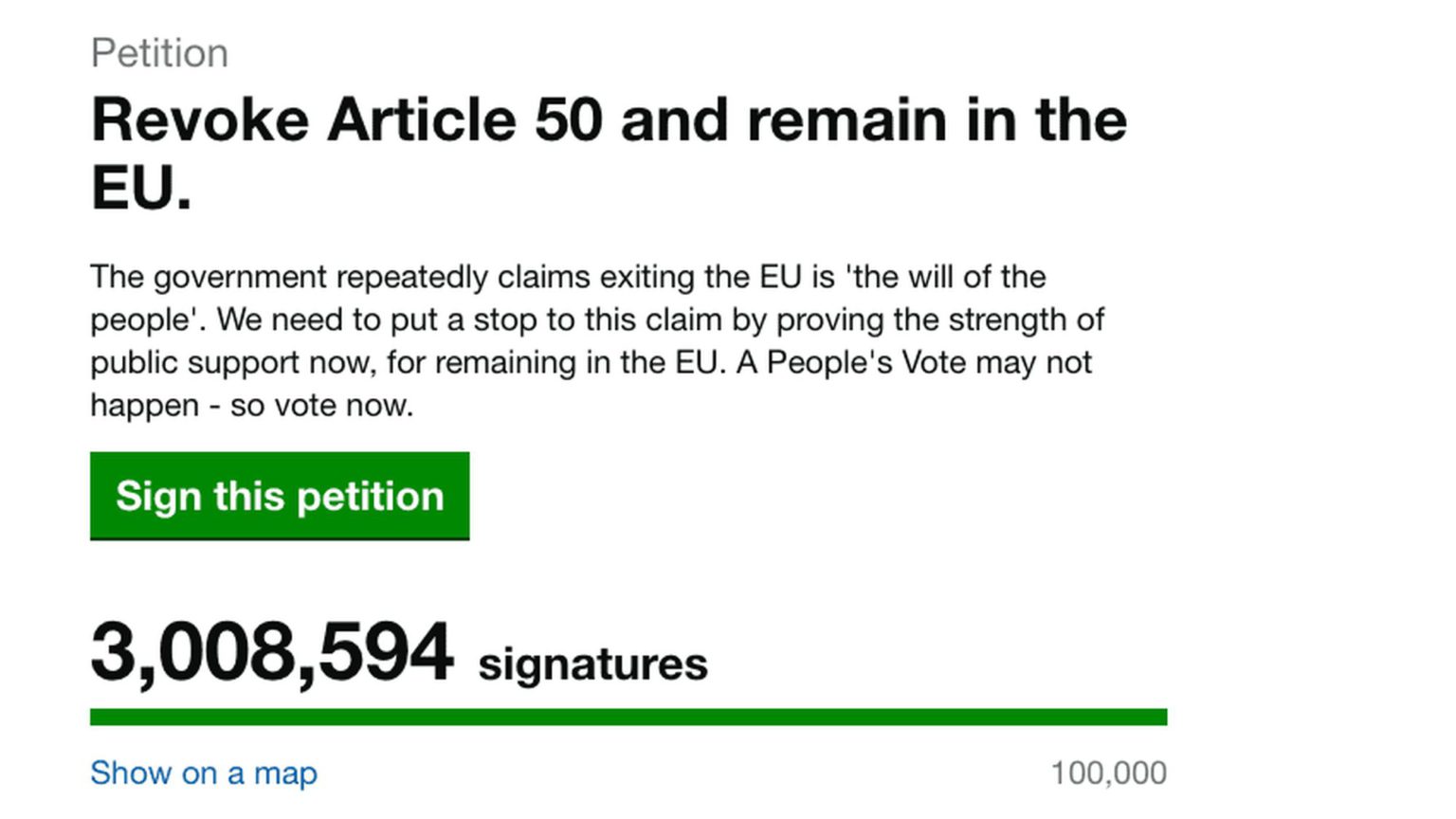 A petition against the people