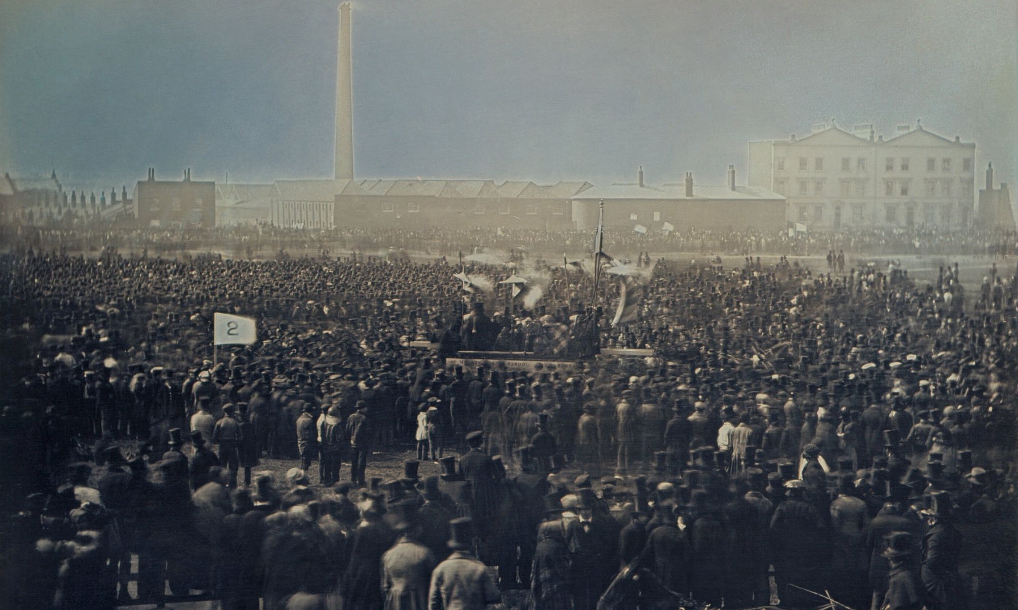 Photograph of the Great Chartist Meeting on Kennington Common, London in 1848