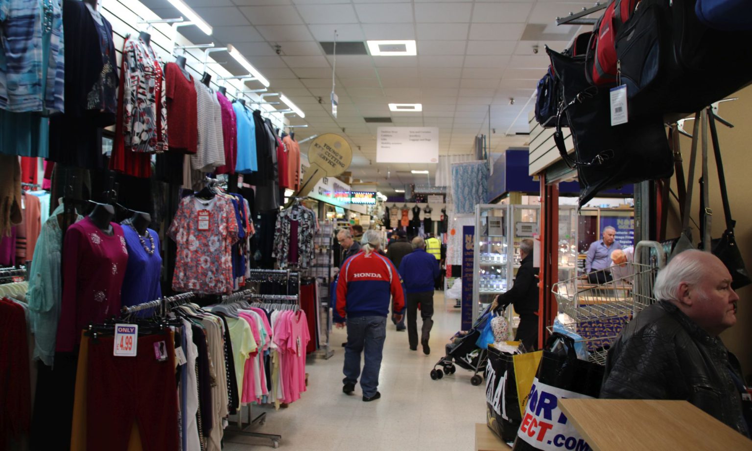 Shoppers and traders in Bilston Market