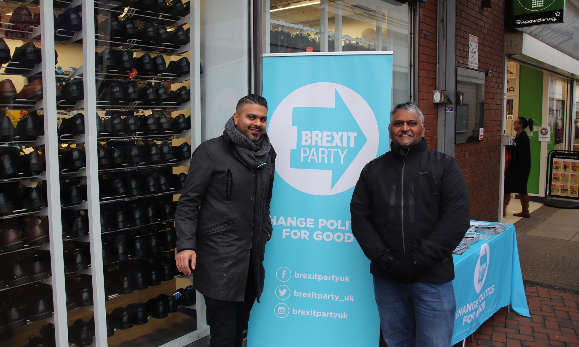 Wolverhampton Brexit Party candidates Vishal Dilip Khatri and Raj Singh Chaggar