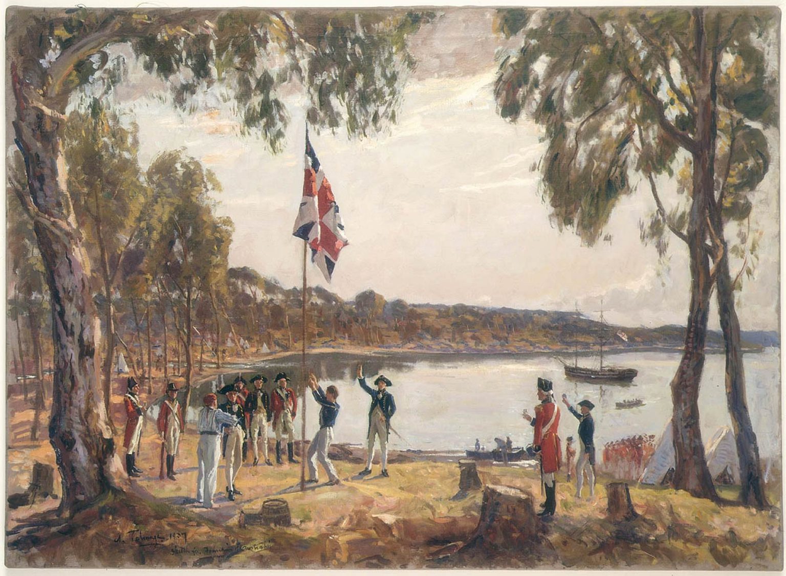 'The Founding of Australia 1788', by Algernon Talmage, 1937 (courtesy of the State Library of NSW).