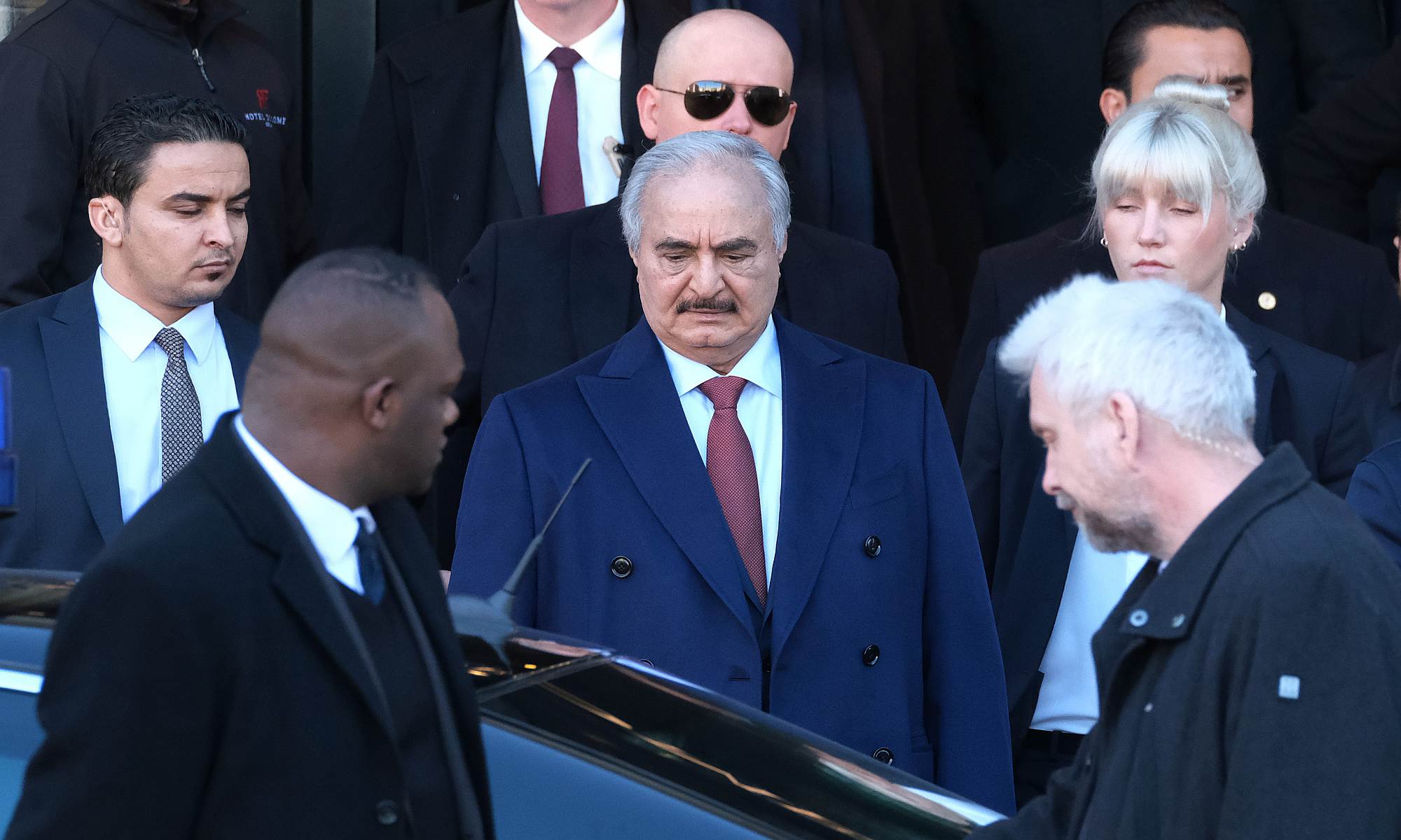 Libyan Field Marshall Khalifa Haftar attends the international summit on achieving peace in Libya, held in Berlin, on 21 January 2020.