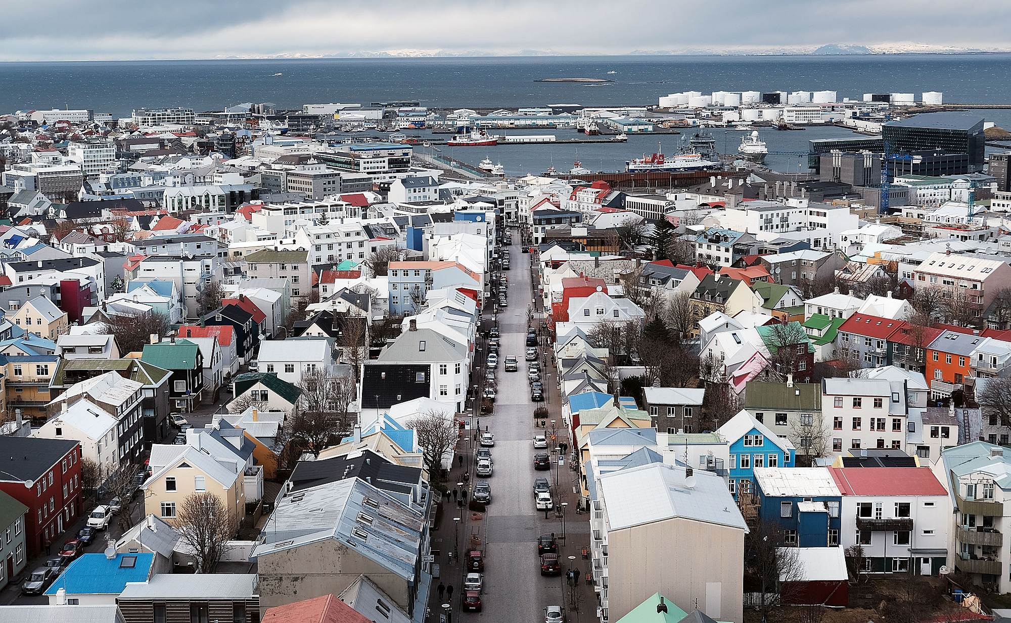 Downtown Reykjavik, 5 April 2016.