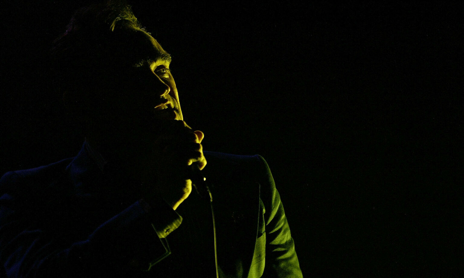 Morrissey performs at the Wiltern LG in Los Angeles, California, 23 April 2004.