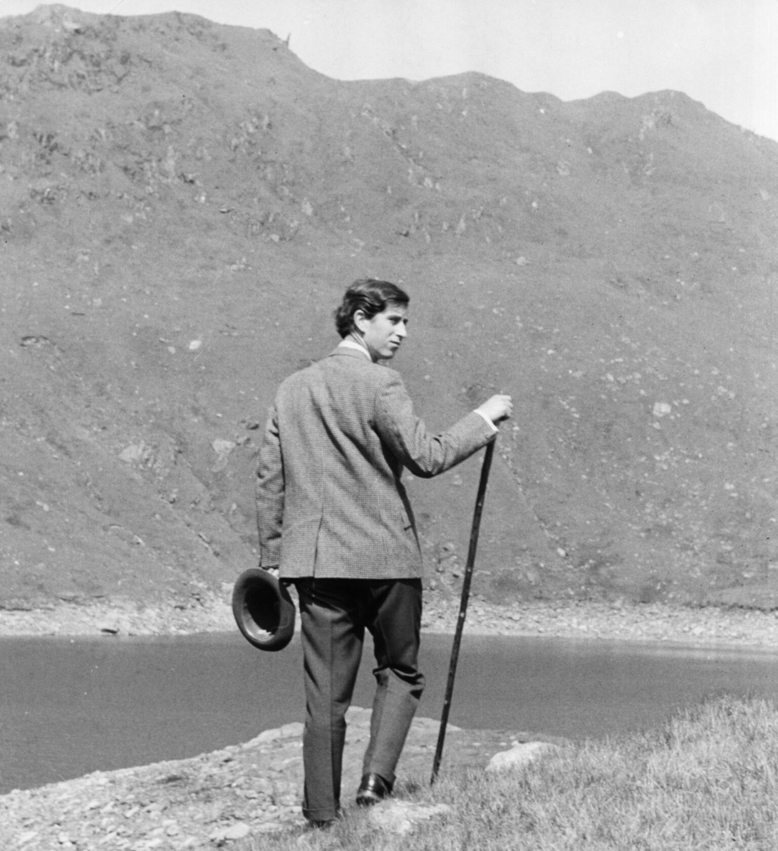 Charles walking in Snowdonia, Wales, 6 June 1969.