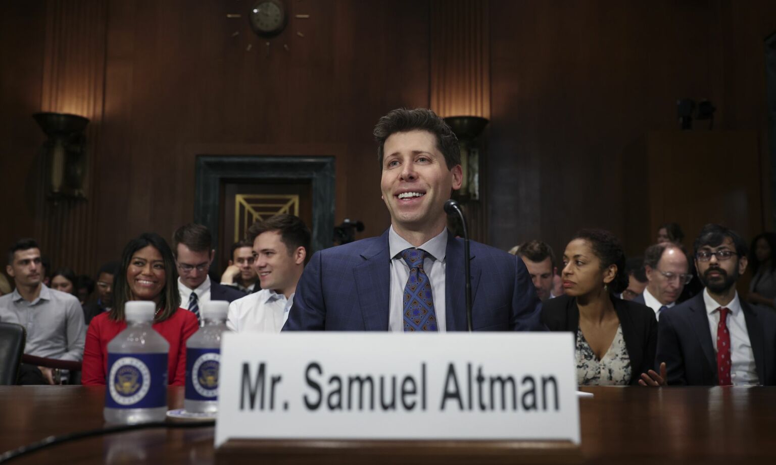 Samuel Altman, CEO of OpenAI, appears for testimony before the Senate Judiciary Subcommittee on Privacy, Technology and the Law , 16 May 2023.