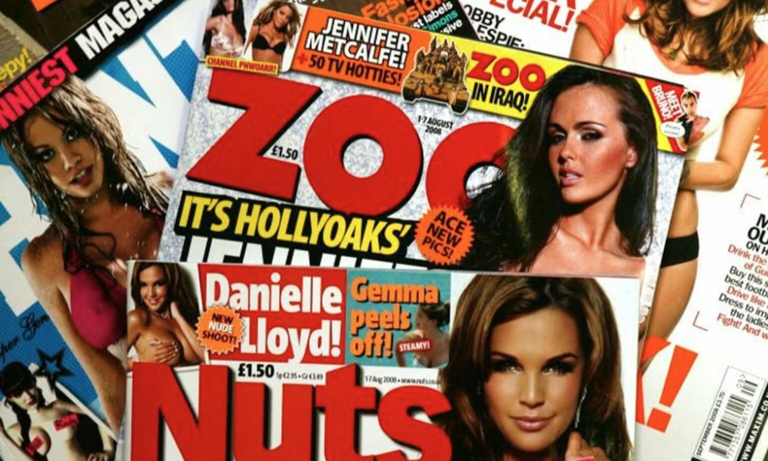 Various lads' magazines.