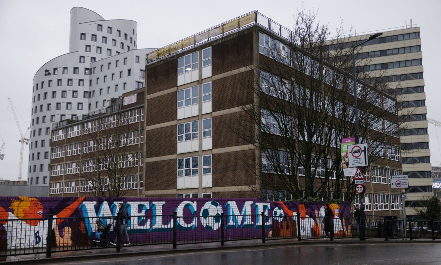 A general view of Michaela Community School on January 23, 2024 in the Brent area of London, England.