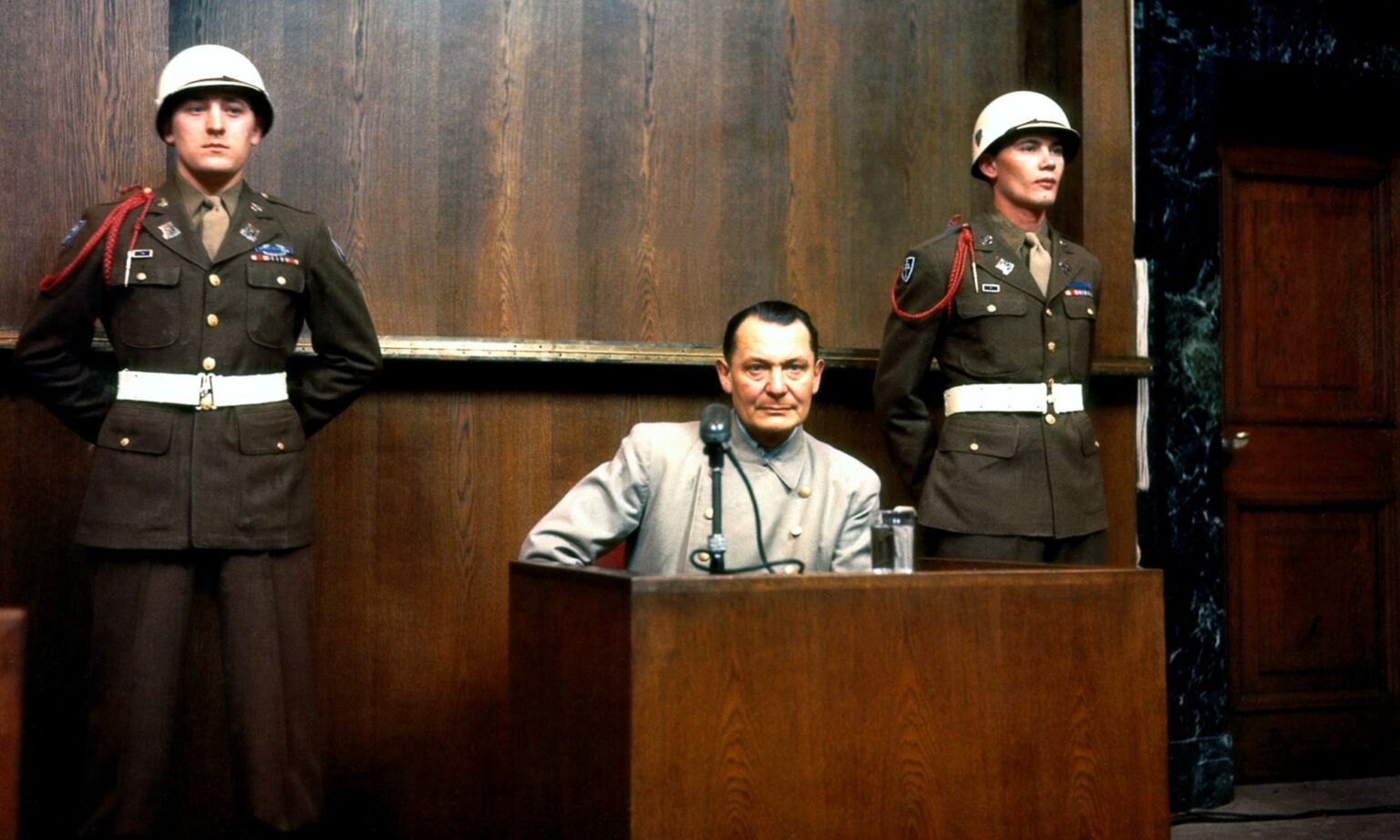 Hermann Goering during cross examination, January 1946.