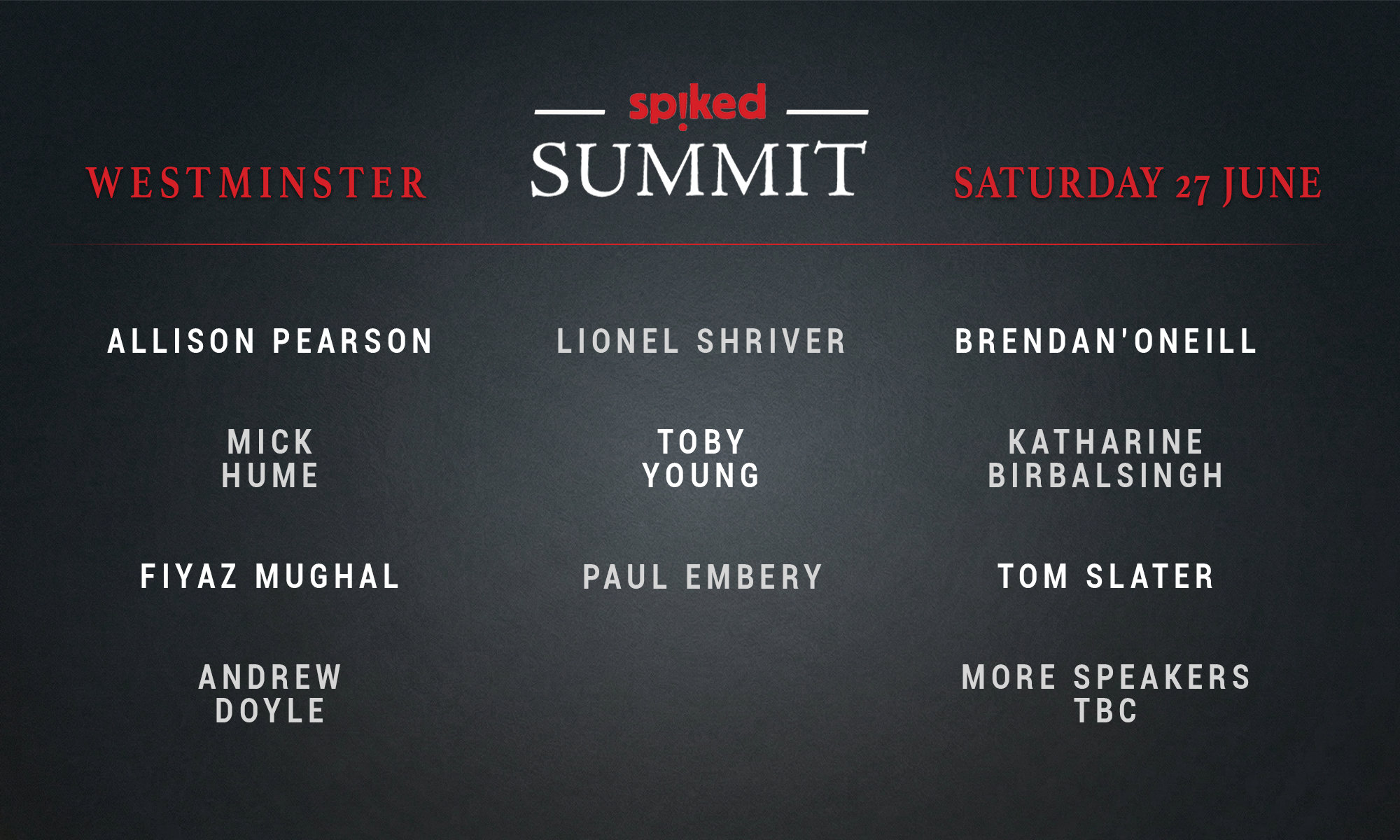 spiked summit 2026 – SOLD OUT
