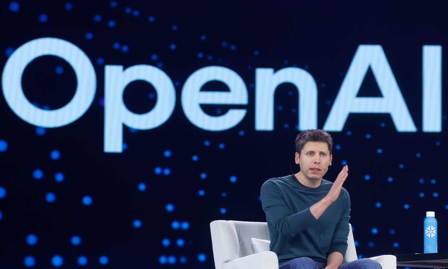 Open AI CEO Sam Altman speaks during Snowflake Summit, 2 June 2025, in San Francisco, California. 